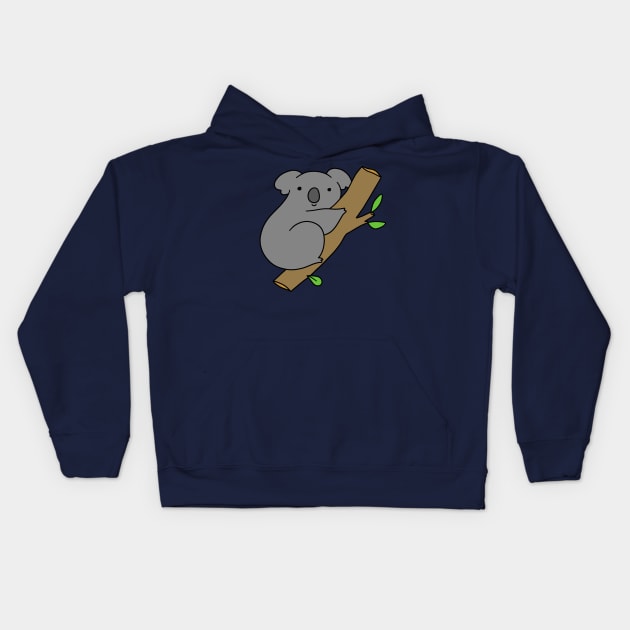 Climbing Koala Kids Hoodie by saradaboru